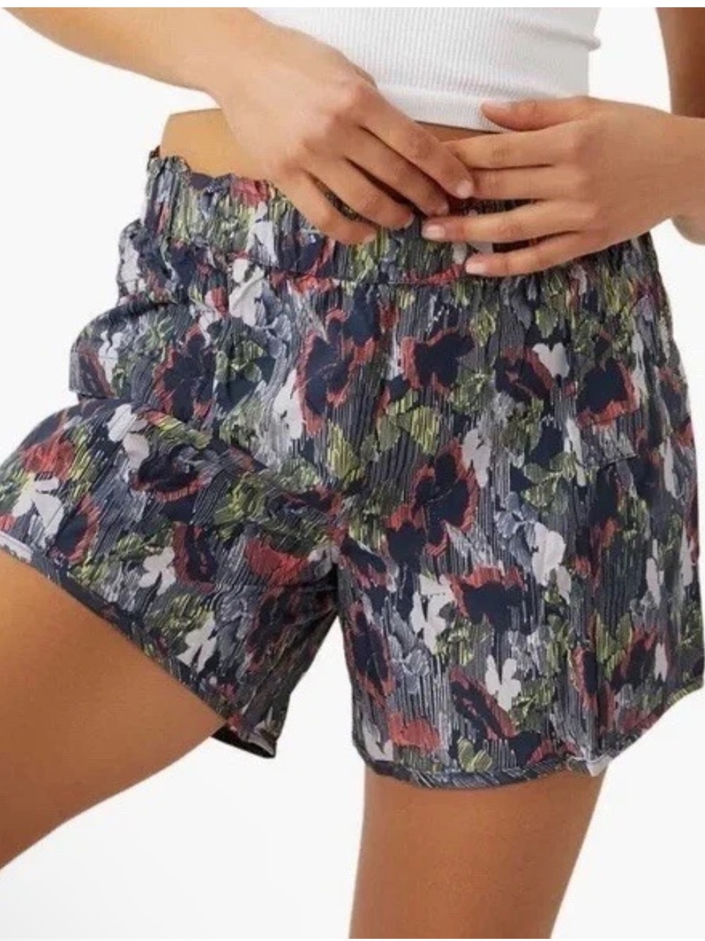 FP Movement by Free People Navy Shorts The Wild Printed Supernova Combo